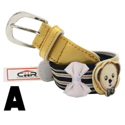 کمربند دخترانه پاپیونی سی اچ آر  مدل خرسی  سایز ۳ تا ۱۲ سال