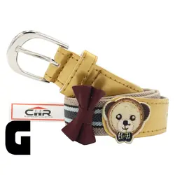 کمربند دخترانه پاپیونی سی اچ آر  مدل خرسی  سایز ۳ تا ۱۲ سال