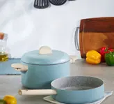 ست قابلمه و ماهیتابه هوم سنتر رنگ آبی