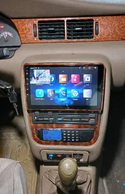 مانیتور اندروید 11اینچ سمند سخنگو با حافظه 32+4 با سوکت برق و سیم اهرمی تنظیم دریچه های کولر و بخاری و دوربین عقب فول اچ دی