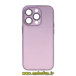 قاب گوشی iPhone 14 Pro Max آیفون طرح ژله ای ساده بسیار سبک بنفش مات محافظ لنز دار کد 94