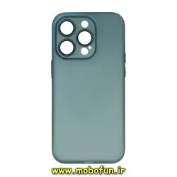 قاب گوشی iPhone 14 Pro Max آیفون طرح ژله ای ساده بسیار سبک سبز مات محافظ لنز دار کد 93