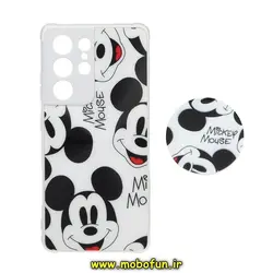 قاب گوشی Galaxy S21 Ultra سامسونگ لیزری محافظ لنز دار پاپ سوکت دار طرح میکی موس کد 208