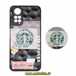 قاب گوشی Redmi Note 11 4G - Redmi Note 11S شیائومی فانتزی پافر طرح استارباکس STARBUCKS پاپ سوکت دار محافظ لنز دار کد 382