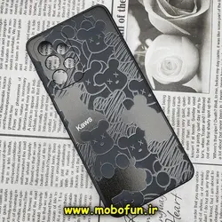 قاب گوشی Galaxy A33 5G سامسونگ سیلیکونی ژله ای محافظ لنز دار طرح خرس رباتی مشکی کد 277