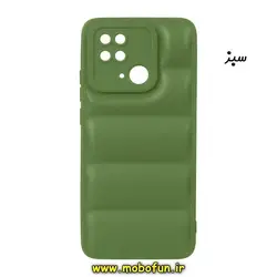 قاب گوشی Redmi 10C - Poco C40 شیائومی سیلیکون ژله ای پافر PC زیر بسته محافظ لنز دار سبز کد 105