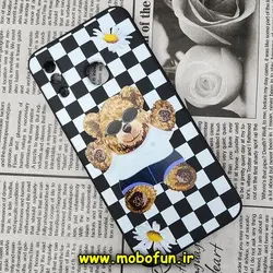 قاب گوشی Galaxy A20 - Galaxy A30 سامسونگ سیلیکونی ژله ای طرح خرسی تدی Tedi مشکی کد 385