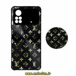 قاب گوشی Poco X4 Pro 5G شیائومی لیزری محافظ لنز دار پاپ سوکت دار طرح لویی ویتون LV کد 383