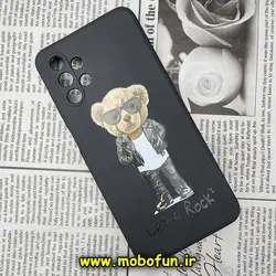 قاب گوشی Galaxy A13 4G سامسونگ سیلیکونی ژله ای طرح خرسی تدی Tedi مشکی کد 334