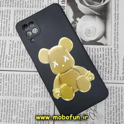 قاب گوشی Galaxy A12 - Galaxy M12 - Galaxy F12 سامسونگ سیلیکونی ژله ای طرح خرسی تدی Tedi مشکی کد 917