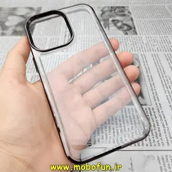 قاب گوشی iPhone 14 Pro Max آیفون طرح پشت طلق شیشه ای شفاف اورجینال برند CASE MATE مشکی کد 80