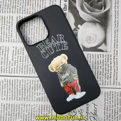 قاب گوشی iPhone 14 Pro Max آیفون سیلیکونی ژله ای طرح خرسی تدی TEDi مشکی کد 66