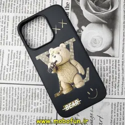 قاب گوشی iPhone 14 Pro آیفون سیلیکونی ژله ای طرح خرسی تدی TEDi مشکی کد 60