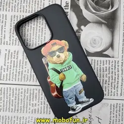 قاب گوشی iPhone 14 Pro آیفون سیلیکونی ژله ای طرح خرسی تدی TEDi مشکی کد 59
