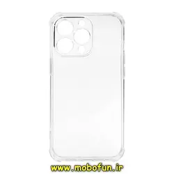قاب گوشی iPhone 14 Pro آیفون طرح ژله ای شفاف بی رنگ ایربگ دار کپسولی محافظ لنز دار کد 25