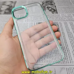 قاب گوشی iPhone 14 Max آیفون طرح پشت طلق شیشه ای شفاف اورجینال برند CASE MATE سبز روشن کد 20