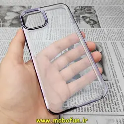 قاب گوشی iPhone 14 Max آیفون طرح پشت طلق شیشه ای شفاف اورجینال برند CASE MATE بنفش کد 16
