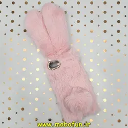 قاب گوشی iPhone 7 - iPhone 8 - iPhone SE 2020 آیفون اورجینال طرح عروسکی خرگوشی پشمالو صورتی کد 420