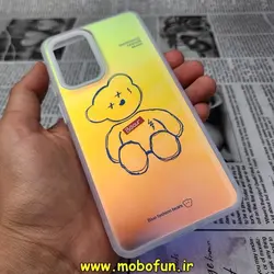 قاب گوشی Galaxy A33 5G سامسونگ طرح ضدضربه هولوگرامی لنز رنگی هفت رنگ خرسی تدی کد 223