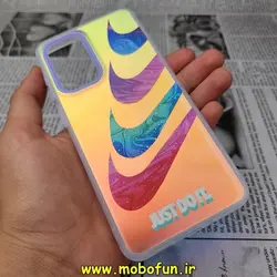 قاب گوشی Galaxy A33 5G سامسونگ طرح ضدضربه هولوگرامی لنز رنگی هفت رنگ نایکی JUST DO IT کد 219