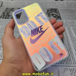 قاب گوشی Galaxy A13 4G سامسونگ طرح ضدضربه هولوگرامی لنز رنگی هفت رنگ نایکی NIKE کد 285