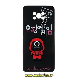 قاب گوشی Poco X3 NFC - Poco X3 Pro شیائومی طرح سیلیکونی ژله ای سه بعدی برجسته اسکویید گیم بازی مرکب محافظ لنز دار مشکی کد 1056