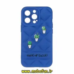 قاب گوشی iPhone 13 Pro Max آیفون پافر PUFFER طرح کاکتوس محافظ لنز دار آبی کد 301