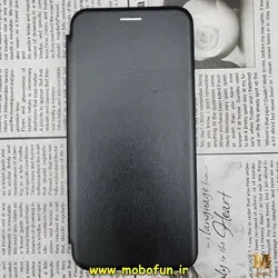 کیف مگنتی گوشی Redmi 10c - Poco C40 شیائومی طرح چرم کتابی مشکی کد 58