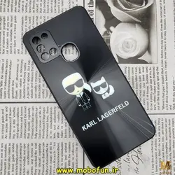قاب گوشی Galaxy A21S سامسونگ لیزری محافظ لنز دار دور سیلیکونی طرح کارل لاجرفلد KARL LAGERFELD کد 533