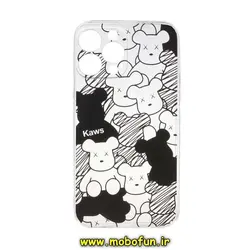 قاب گوشی iPhone 14 Pro Max آیفون ژله ای طرح دار شفاف محافظ لنز دار ربات KAWS کد 17