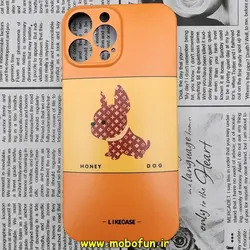 قاب گوشی iPhone 13 Pro Max آیفون ژله ای طرح دار محافظ لنز دار مات HONEY DOG کد 277