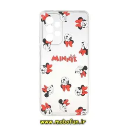 قاب گوشی Galaxy A53 5G سامسونگ ژله ای طرح دار شفاف محافظ لنز دار مینی موس Minnie Mouse کد 213