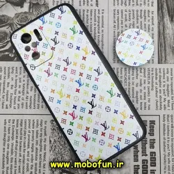 قاب گوشی Redmi Note 10S - Redmi Note 10 4G شیائومی فانتزی سوزنی برجسته طرح لویی ویتون LV پاپ سوکت دار محافظ لنز دار کد 361