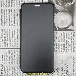 کیف مگنتی گوشی Poco M4 Pro 4G شیائومی طرح چرم کتابی مشکی کد 50