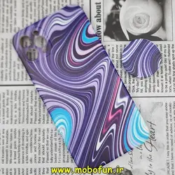 قاب گوشی iPhone 11 Pro Max آیفون ژله ای فانتزی طرح آبرنگی پاپ سوکت دار محافظ لنز دار کد 348