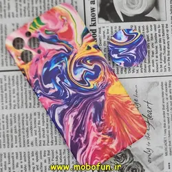 قاب گوشی iPhone 11 Pro Max آیفون ژله ای فانتزی طرح آبرنگی پاپ سوکت دار محافظ لنز دار کد 339