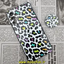 قاب گوشی Galaxy A72 4G - Galaxy A72 5G سامسونگ فانتزی سوزنی برجسته طرح پلنگی پاپ سوکت دار محافظ لنز دار کد 347