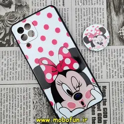 قاب گوشی Galaxy A22 4G - Galaxy M32 4G سامسونگ فانتزی سوزنی برجسته طرح مینی موس پاپ سوکت دار محافظ لنزدار کد 414