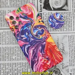 قاب گوشی Galaxy A13 4G سامسونگ ژله ای فانتزی طرح آبرنگی پاپ سوکت دار محافظ لنز دار کد 170