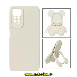 قاب گوشی Redmi Note 11 Pro 4G Global - Redmi Note 11 Pro 5G Global شیائومی طرح ربات KAWS سیلیکونی پرو کمرا پاپ سوکت دار محافظ لنز دار سفید استخوانی کد 131