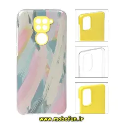 قاب گوشی Redmi Note 9 شیائومی طرح ژله ای طرح دار آبرنگی اکلیلی محافظ لنزدار کد 334