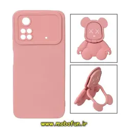 قاب گوشی Xiaomi Poco M4 Pro 4G شیائومی طرح ربات KAWS سیلیکونی پرو کمرا پاپ سوکت دار محافظ لنز دار گلبهی کد 47
