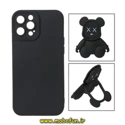 قاب گوشی iPhone 12 Pro Max آیفون طرح ربات KAWS سیلیکونی پرو کمرا پاپ سوکت دار محافظ لنز د.375