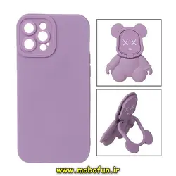 قاب گوشی iPhone 12 Pro Max آیفون طرح ربات KAWS سیلیکونی پرو کمرا پاپ سوکت دار محافظ لنز دار یاسی کد 374