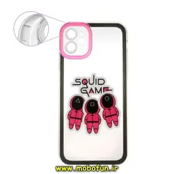 قاب گوشی iPhone 11 آیفون ژله ای طرح دار شفاف محافظ لنز دار اسکویید گیم بازی مرکب کد 297