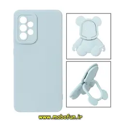 قاب گوشی Galaxy A53 5G سامسونگ طرح ربات KAWS سیلیکونی پرو کمرا پاپ سوکت دار محافظ لنز دار آبی روشن کد 157