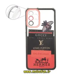 قاب گوشی Galaxy A32 4G سامسونگ ژله ای طرح دار شفاف محافظ لنز دار لاکچری کد 410