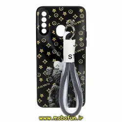 قاب گوشی Galaxy A10S سامسونگ طرح لیزری فانتزی KAWS LV محافظ لنز دار دارای آویز بند کد 350