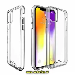 قاب گوشی iPhone 12 Pro Max آیفون اورجینال اسپیس Space طرح طلقی شیشه ای شفاف دکمه کرومی کد 335