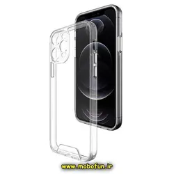 قاب گوشی iPhone 11 Pro Max آیفون اورجینال اسپیس Space طرح طلقی شیشه ای شفاف دکمه کرومی محافظ لنز دار کد 319